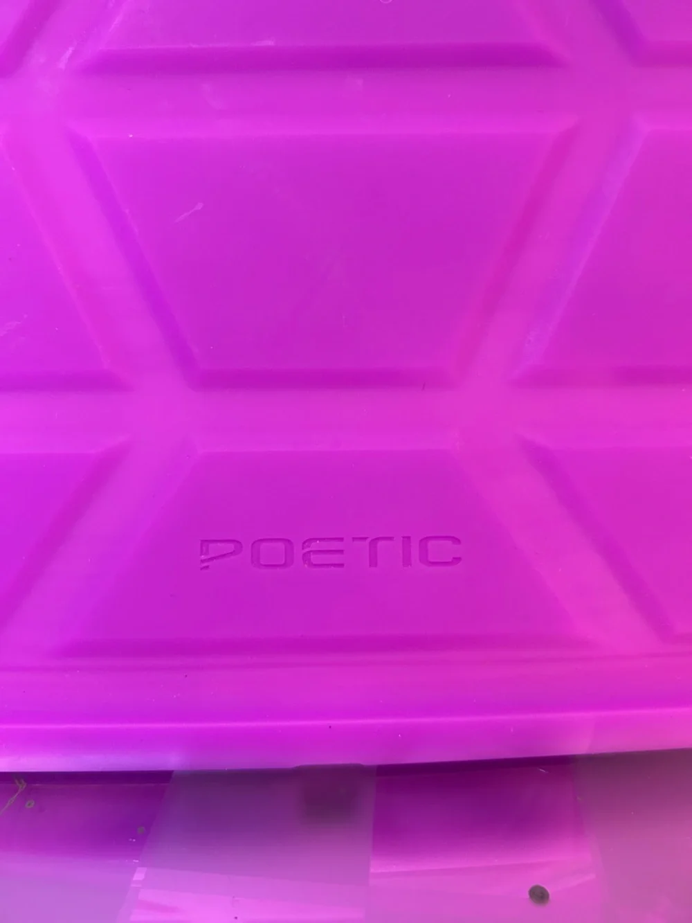 Magenta Poetic Silicone iPad case.